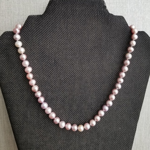 Jewelry - REAL 8mm Blush Pearl 17" Strand 14k clasp